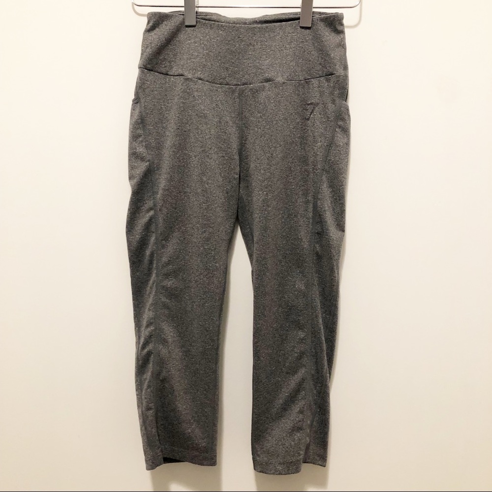Gymshark Cropped Gray Marled Workout Leggings